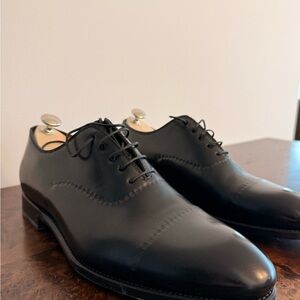 Bontoni Black Leather Oxfords